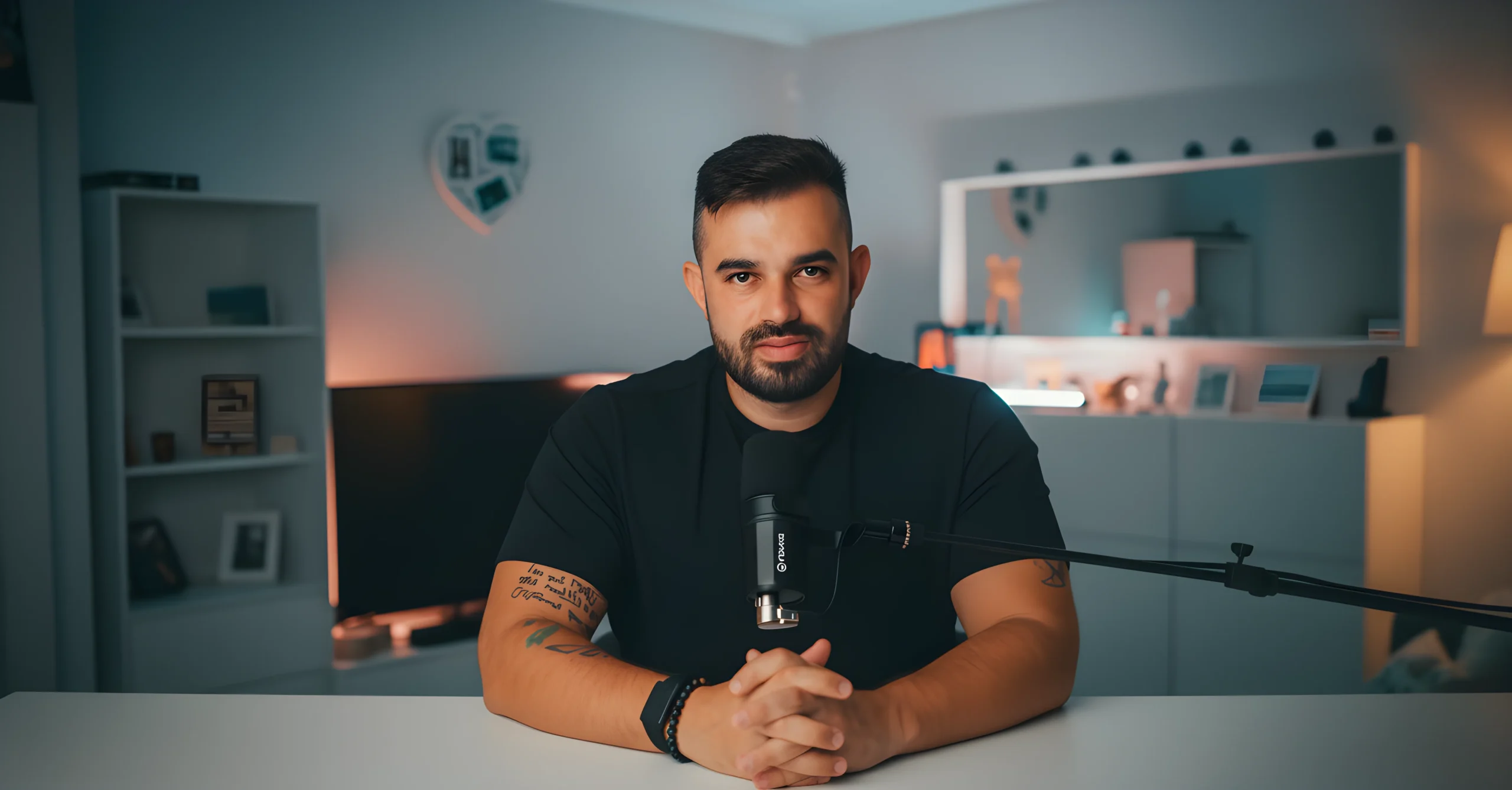 Fabio Serna en su habitación donde hace el curso Partner 360